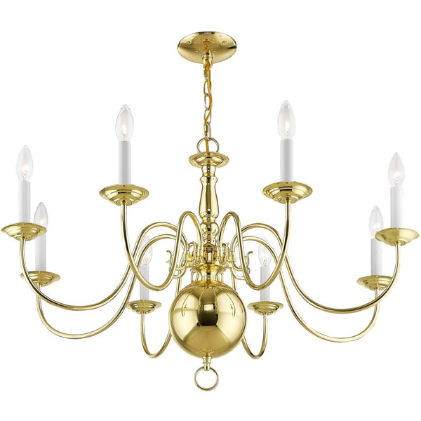 HomeRoots Eight Light Dimmable Chandelier - Modern Cylinder Design with Steel Shades for Elegant Spaces 687549