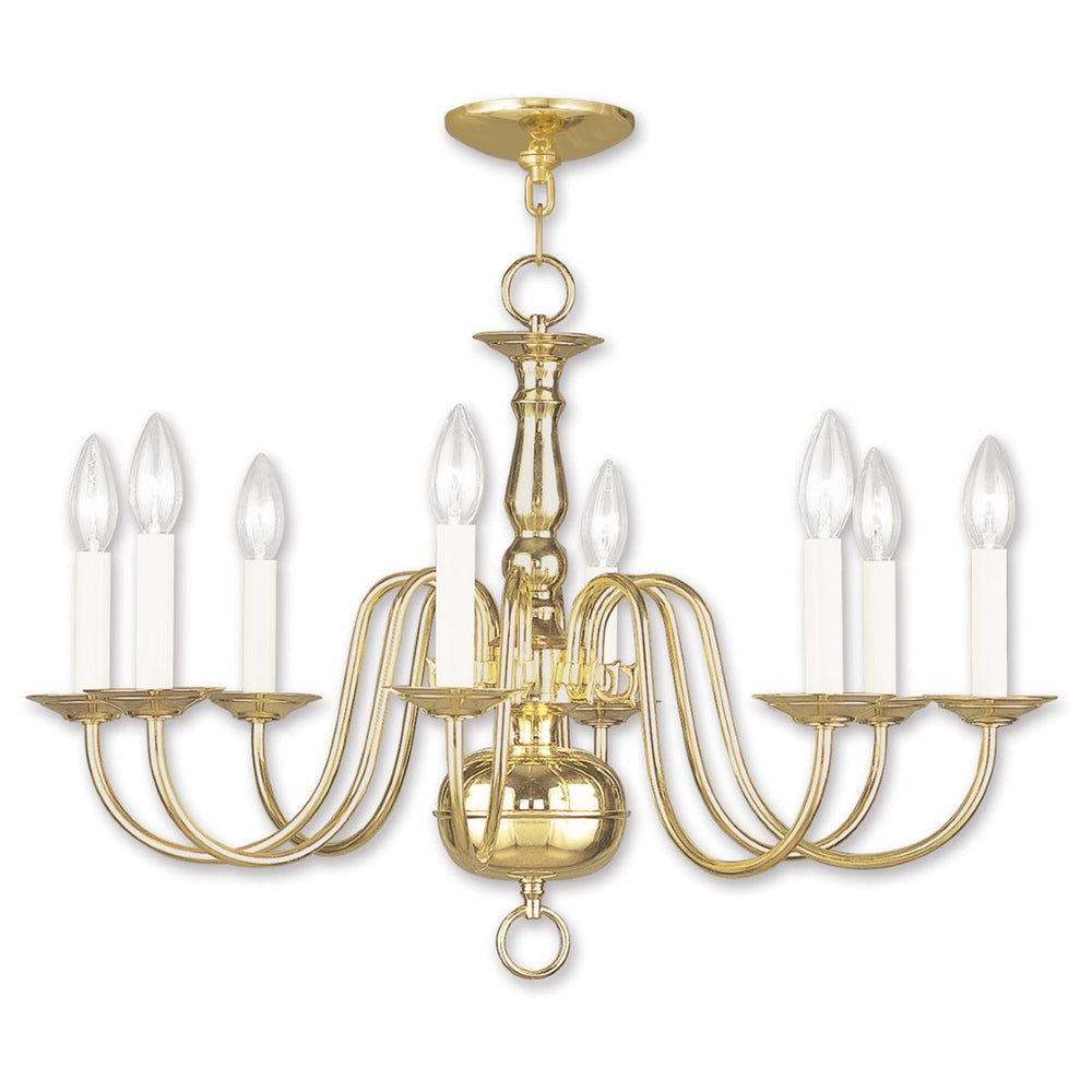 HomeRoots Eight Light Dimmable Chandelier - Modern Cylinder Design with Steel Shades for Stylish Ambiance 687551