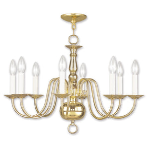 HomeRoots Eight Light Dimmable Chandelier - Modern Cylinder Design with Steel Shades for Stylish Ambiance 687551