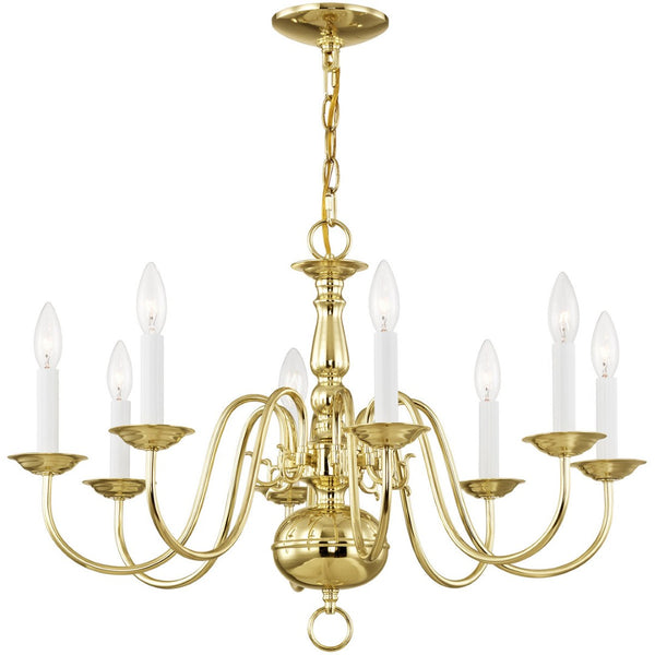 HomeRoots Eight Light Dimmable Chandelier - Modern Cylinder Design with Steel Shades for Stylish Ambiance 687551