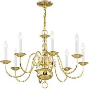 HomeRoots Eight Light Dimmable Chandelier - Modern Cylinder Design with Steel Shades for Stylish Ambiance 687551