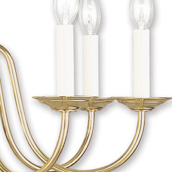 HomeRoots Eight Light Dimmable Chandelier - Modern Cylinder Design with Steel Shades for Stylish Ambiance 687551