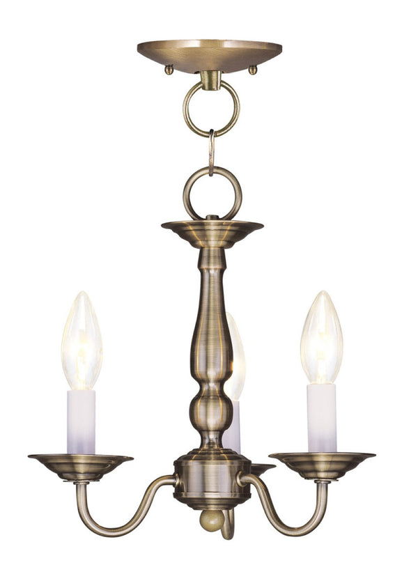 HomeRoots Three Light Dimmable Chandelier - Modern Cylinder Design with Steel Shades for Stylish Illumination 687552