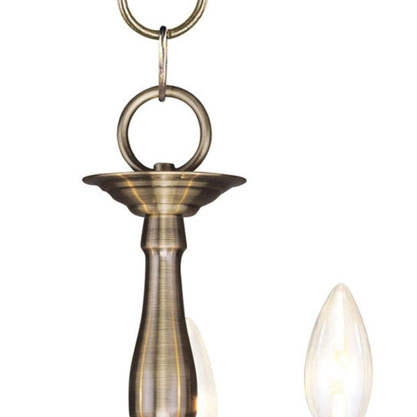 HomeRoots Three Light Dimmable Chandelier - Modern Cylinder Design with Steel Shades for Stylish Illumination 687552