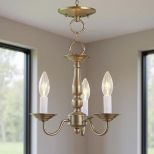 HomeRoots Three Light Dimmable Chandelier - Modern Cylinder Design with Steel Shades for Stylish Illumination 687552