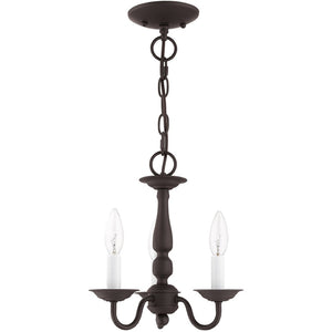 HomeRoots Bronze Three-Light Dimmable Chandelier - Stylish Cylinder Shades for Modern Elegance & Ambiance 687554