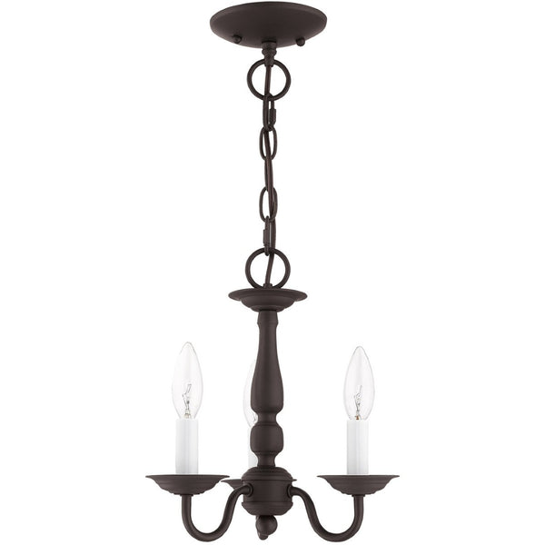 HomeRoots Bronze Three-Light Dimmable Chandelier - Stylish Cylinder Shades for Modern Elegance & Ambiance 687554