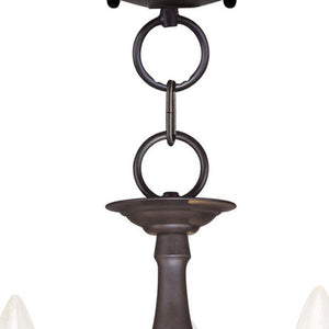 HomeRoots Bronze Three-Light Dimmable Chandelier - Stylish Cylinder Shades for Modern Elegance & Ambiance 687554