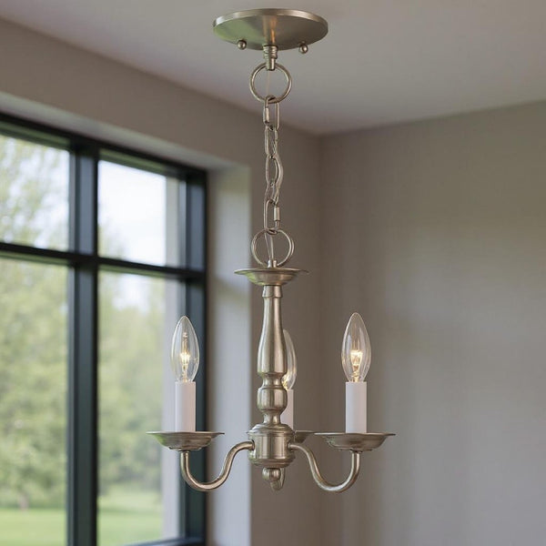 HomeRoots Three Light Dimmable Chandelier - Modern Cylindrical Shades, Steel Design for Versatile Lighting Solutions 687555