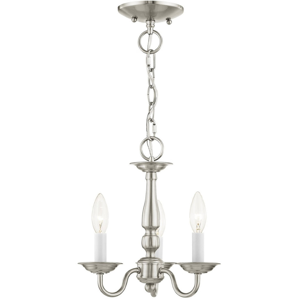 HomeRoots Three Light Dimmable Chandelier - Modern Cylindrical Shades, Steel Design for Versatile Lighting Solutions 687555