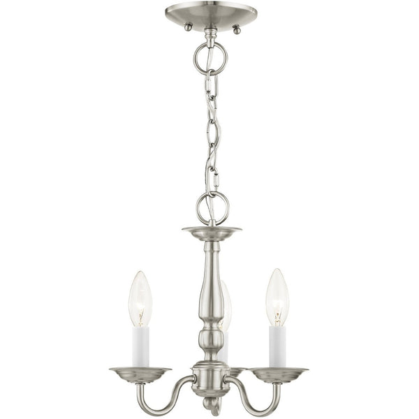 HomeRoots Three Light Dimmable Chandelier - Modern Cylindrical Shades, Steel Design for Versatile Lighting Solutions 687555