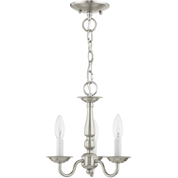 HomeRoots Three Light Dimmable Chandelier - Modern Cylindrical Shades, Steel Design for Versatile Lighting Solutions 687555