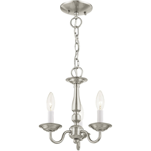 HomeRoots Three Light Dimmable Chandelier - Modern Cylindrical Shades, Steel Design for Versatile Lighting Solutions 687555
