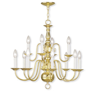 HomeRoots Twelve Light Dimmable Chandelier – Modern Steel Design for Elegant Ambiance in Any Room 687560