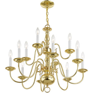 HomeRoots Twelve Light Dimmable Chandelier – Modern Steel Design for Elegant Ambiance in Any Room 687560