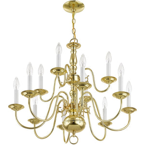 HomeRoots Twelve Light Dimmable Chandelier – Modern Steel Design for Elegant Ambiance in Any Room 687560
