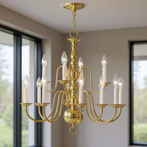 HomeRoots Twelve Light Dimmable Chandelier – Modern Steel Design for Elegant Ambiance in Any Room 687560