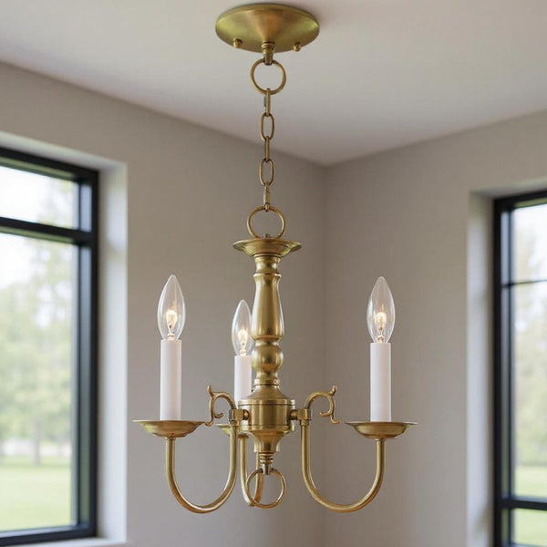 HomeRoots Three Light Dimmable Chandelier - Modern Cylindrical Shades for Stylish Home Illumination & Ambiance 687565