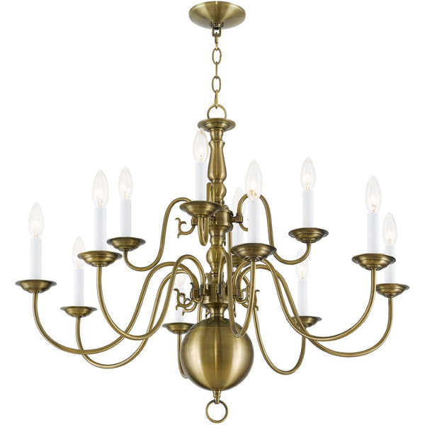 HomeRoots Twelve Light Dimmable Chandelier - Modern Cylinder Design with Adjustable Warm Lighting for Any Space 687567