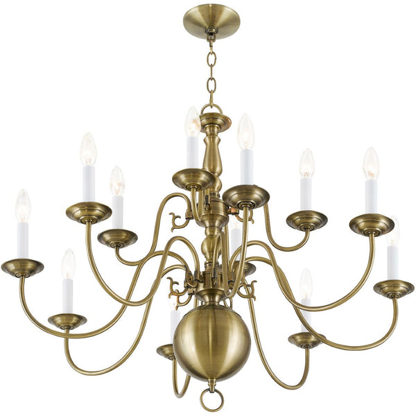 HomeRoots Twelve Light Dimmable Chandelier - Modern Cylinder Design with Adjustable Warm Lighting for Any Space 687567