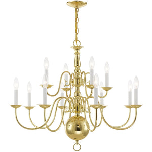 HomeRoots Twelve Light Dimmable Chandelier - Modern Cylindrical Shades for Bright, Adjustable Illumination 687568