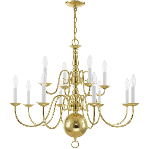 HomeRoots Twelve Light Dimmable Chandelier - Modern Cylindrical Shades for Bright, Adjustable Illumination 687568