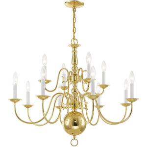 HomeRoots Twelve Light Dimmable Chandelier - Modern Cylindrical Shades for Bright, Adjustable Illumination 687568