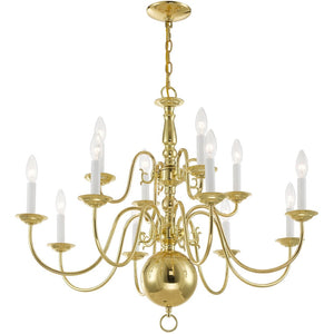 HomeRoots Twelve Light Dimmable Chandelier - Modern Cylindrical Shades for Bright, Adjustable Illumination 687568