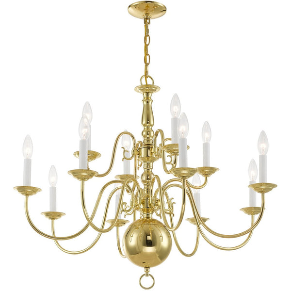 HomeRoots Twelve Light Dimmable Chandelier - Modern Cylindrical Shades for Bright, Adjustable Illumination 687568