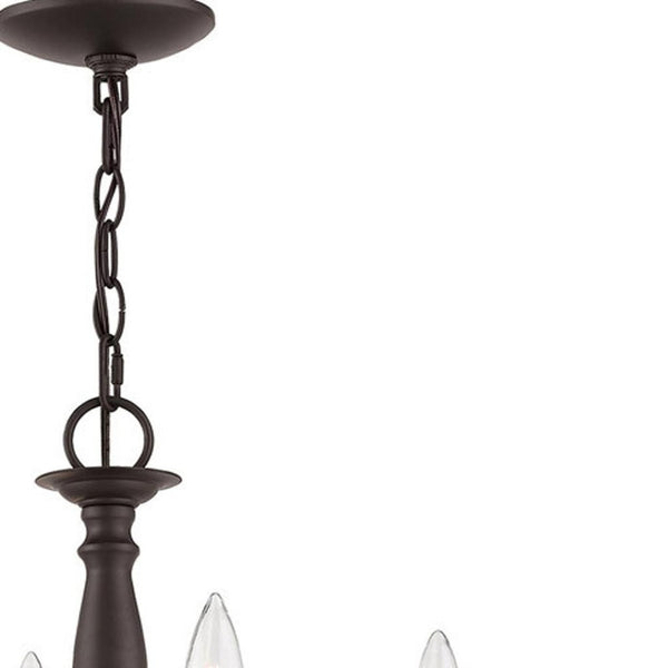HomeRoots Bronze Twelve-Light Dimmable Chandelier - Elegant Cylinder Shades for Stylish Home Illumination 687569