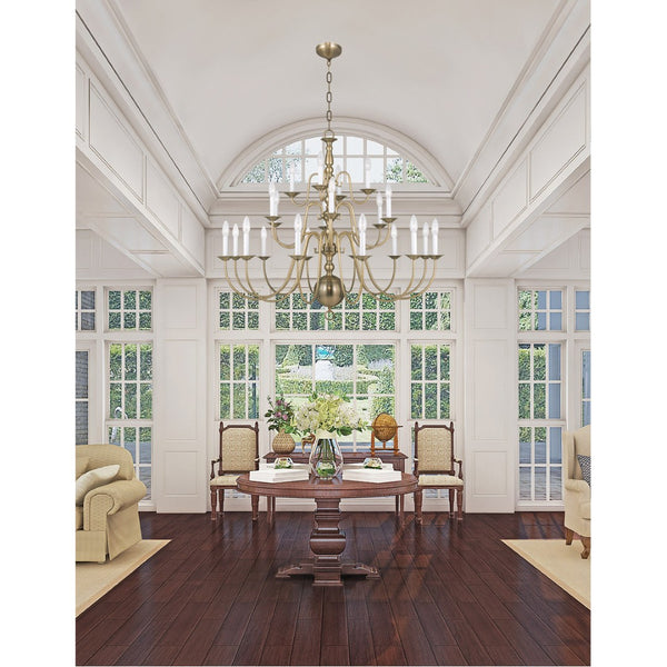 HomeRoots Multi Light Dimmable Chandelier – Stylish Steel Shades for Modern Living Spaces, Perfect Ambiance! 687570