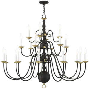 HomeRoots Black Multi-Light Dimmable Chandelier - Modern Cylindrical Shades for Elegant Ambient Lighting 687572