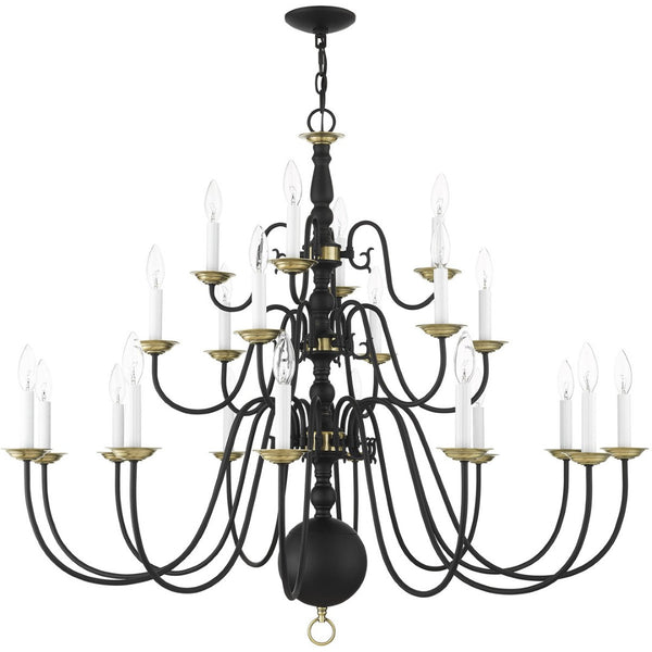 HomeRoots Black Multi-Light Dimmable Chandelier - Modern Cylindrical Shades for Elegant Ambient Lighting 687572