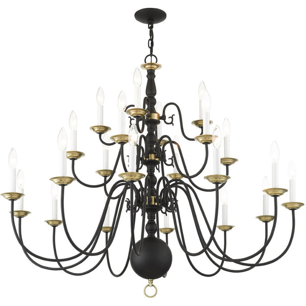 HomeRoots Black Multi-Light Dimmable Chandelier - Modern Cylindrical Shades for Elegant Ambient Lighting 687572