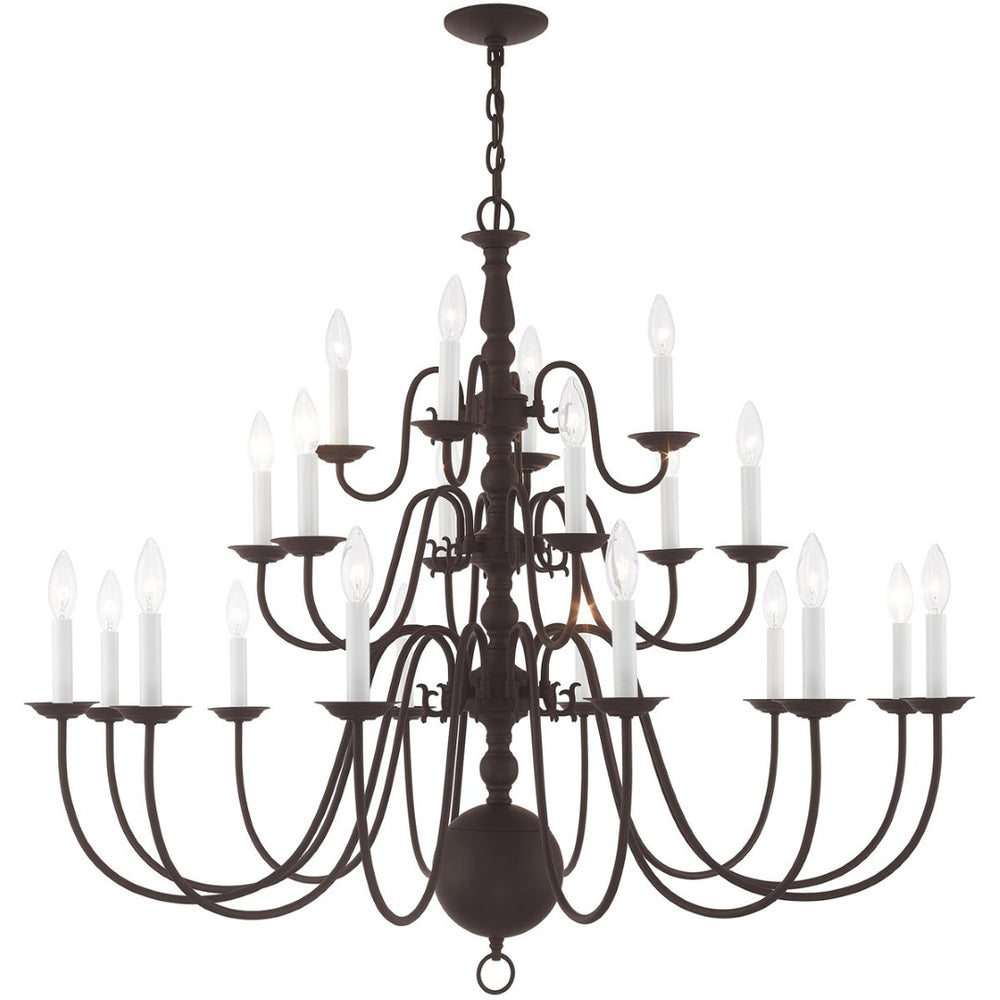 HomeRoots Bronze Multi-Light Dimmable Chandelier - Elegant Cylinder Design for Stylish Illumination & Warmth 687573