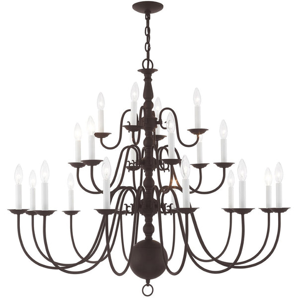HomeRoots Bronze Multi-Light Dimmable Chandelier - Elegant Cylinder Design for Stylish Illumination & Warmth 687573