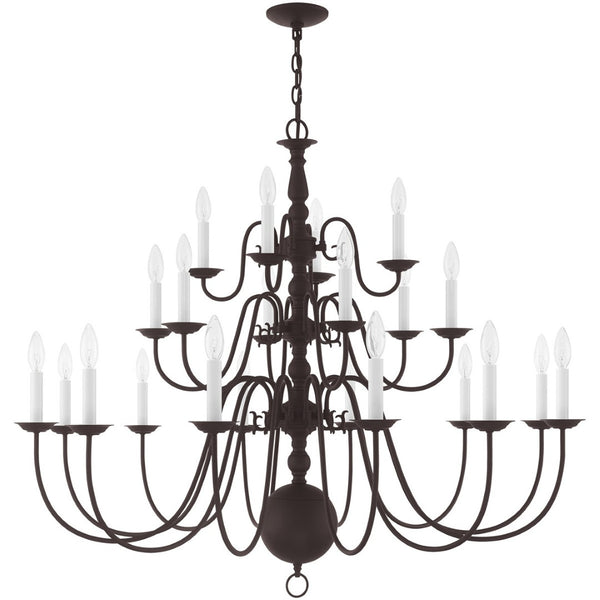 HomeRoots Bronze Multi-Light Dimmable Chandelier - Elegant Cylinder Design for Stylish Illumination & Warmth 687573