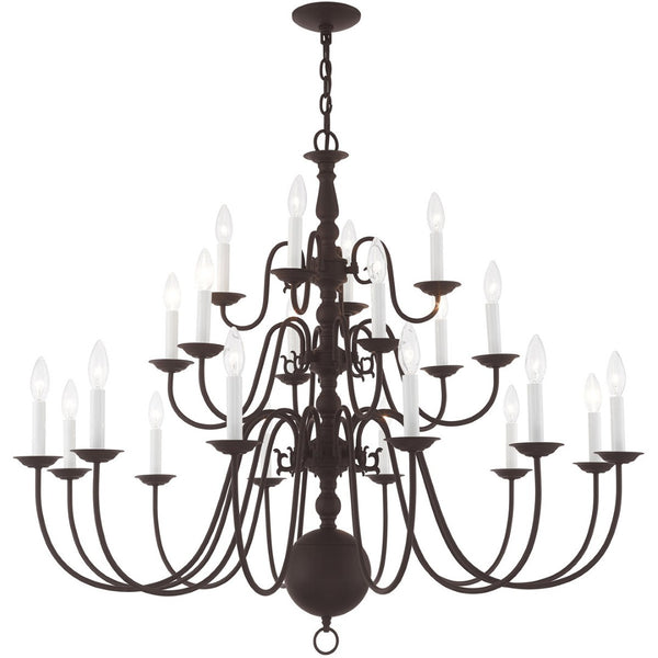 HomeRoots Bronze Multi-Light Dimmable Chandelier - Elegant Cylinder Design for Stylish Illumination & Warmth 687573