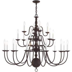 HomeRoots Bronze Multi-Light Dimmable Chandelier - Elegant Cylinder Design for Stylish Illumination & Warmth 687573