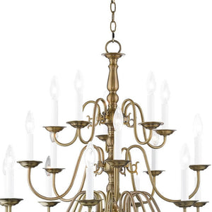 HomeRoots Multi Light Dimmable Chandelier - Modern Cylinder Shades for Stylish Ambiance in Any Space 687575
