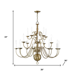 HomeRoots Multi Light Dimmable Chandelier - Modern Cylinder Shades for Stylish Ambiance in Any Space 687575