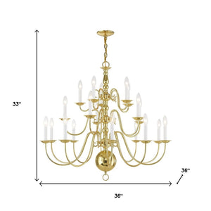 HomeRoots Multi Light Dimmable Chandelier - Modern Cylinder Shades for Versatile Ambiance in Any Space 687576