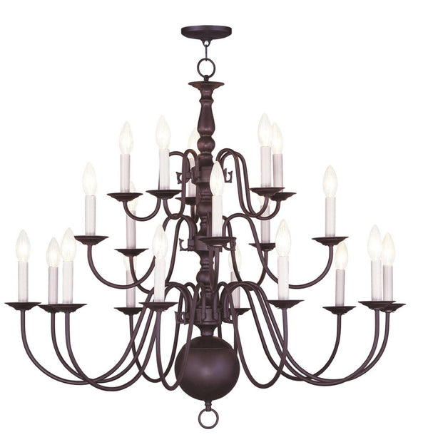 HomeRoots Bronze Multi-Light Dimmable Chandelier with Cylinder Shades - Elegant Lighting for Any Space 687577
