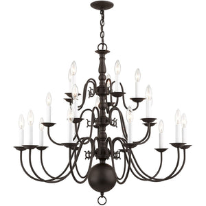 HomeRoots Bronze Multi-Light Dimmable Chandelier with Cylinder Shades - Elegant Lighting for Any Space 687577