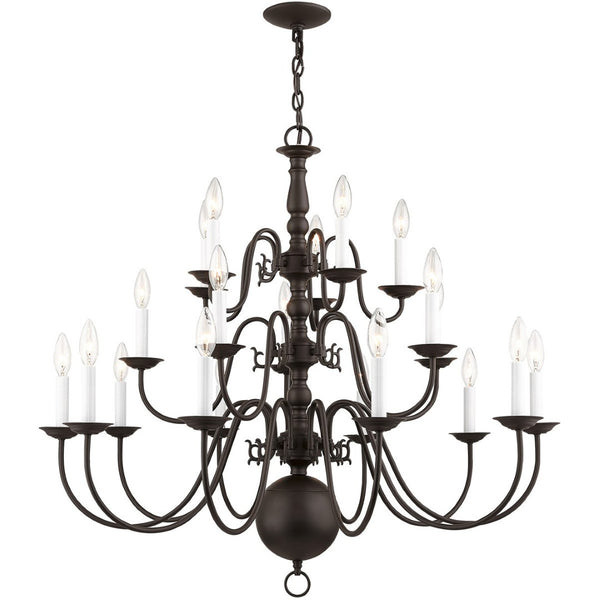 HomeRoots Bronze Multi-Light Dimmable Chandelier with Cylinder Shades - Elegant Lighting for Any Space 687577