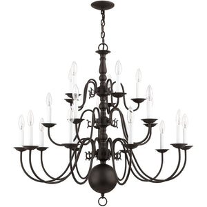 HomeRoots Bronze Multi-Light Dimmable Chandelier with Cylinder Shades - Elegant Lighting for Any Space 687577