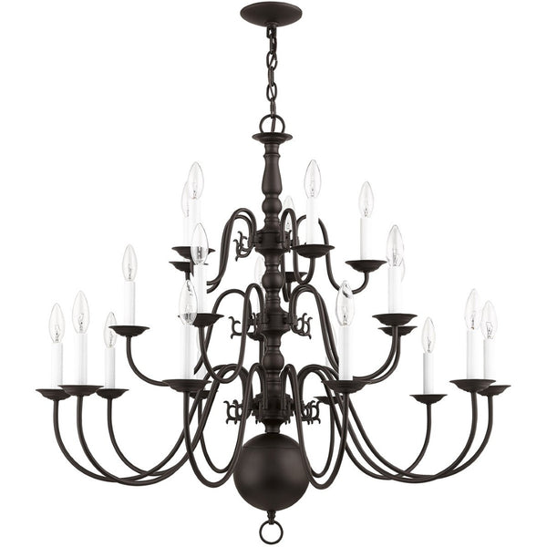 HomeRoots Bronze Multi-Light Dimmable Chandelier with Cylinder Shades - Elegant Lighting for Any Space 687577