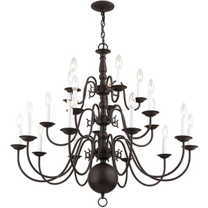 HomeRoots Bronze Multi-Light Dimmable Chandelier with Cylinder Shades - Elegant Lighting for Any Space 687577