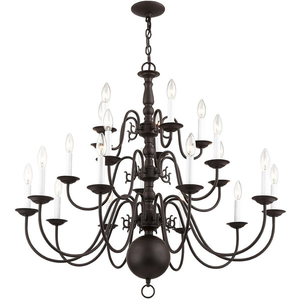 HomeRoots Bronze Multi-Light Dimmable Chandelier with Cylinder Shades - Elegant Lighting for Any Space 687577