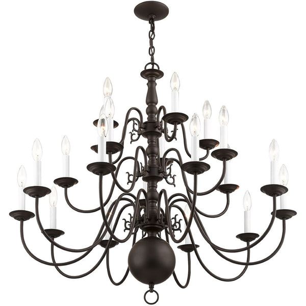 HomeRoots Bronze Multi-Light Dimmable Chandelier with Cylinder Shades - Elegant Lighting for Any Space 687577